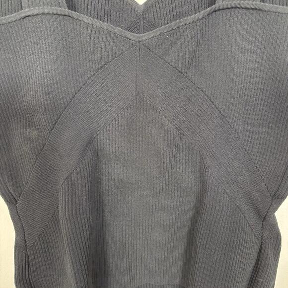 Rag & Bone Asher Tank Top XL Black Ribbed Knit Stretch NWOT VNeck - Picture 5 of 7